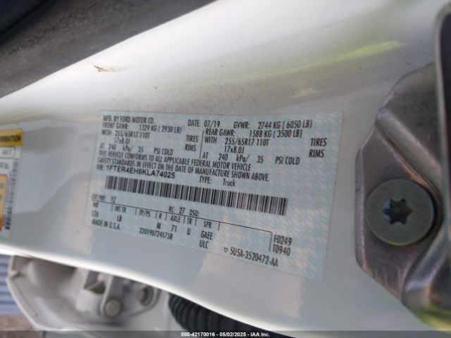 1FTER4EH6KLA74025 Ford Ranger Xlt