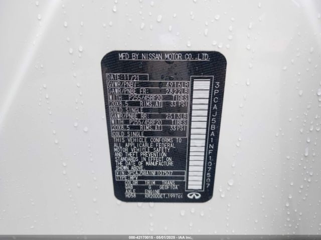 2022 INFINITI QX50 3PCAJ5BA1NF107507 Photo 8