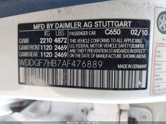 2010 MERCEDES-BENZ C 63 AMG WDDGF7HB7AF476889 Photo 8