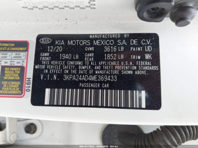 2021 KIA RIO 3KPA24AD4ME369433 Photo 8
