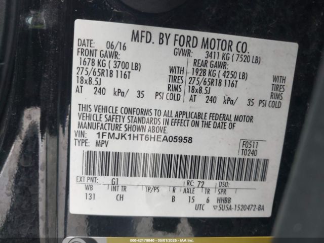 2017 FORD EXPEDITION EL 1FMJK1HT6HEA05958 Photo 8