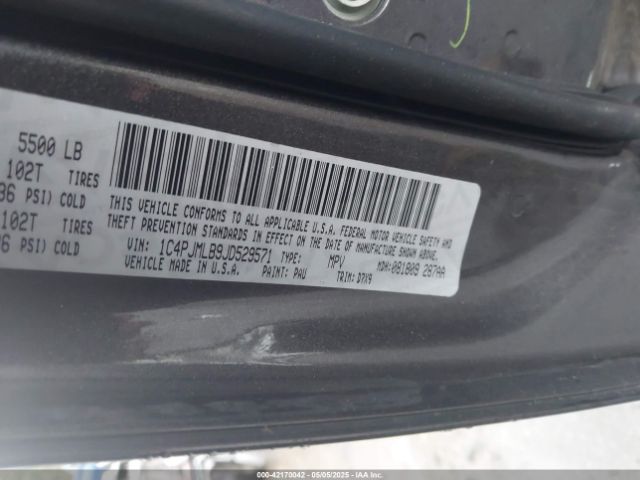 1C4PJMLB9JD529571 Jeep Cherokee Latitude Plus 4x4