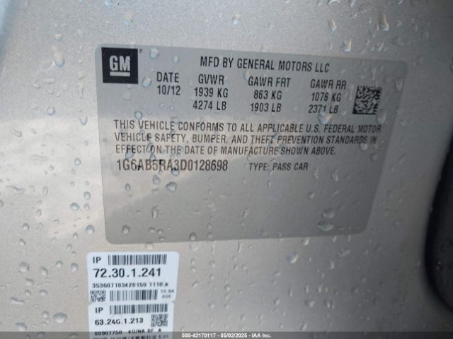 2013 CADILLAC ATS 1G6AB5RA3D0128698 Photo 8