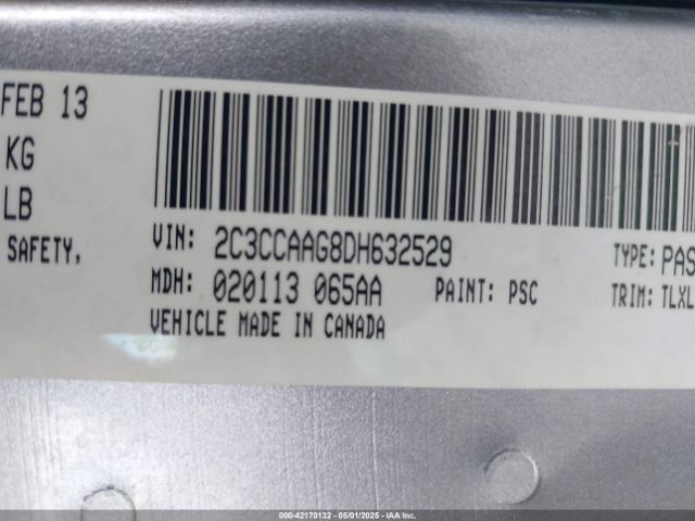 2013 CHRYSLER 300 2C3CCAAG8DH632529 Photo 8