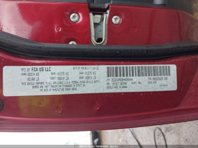 2017 CHRYSLER 300 2C3CCAAG9HH506444 Photo 8