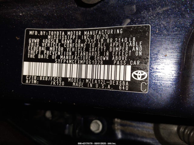 Toyota COROLLA SE 2021 5YFP4MCEXMP061028 Image 9