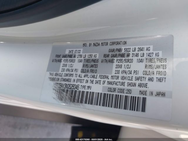2022 MAZDA CX-9 JM3TCBAY3N0626046 Photo 8