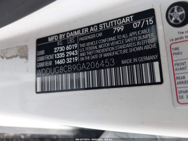 WDDUG8CB9GA206453 Mercedes-Benz S 550