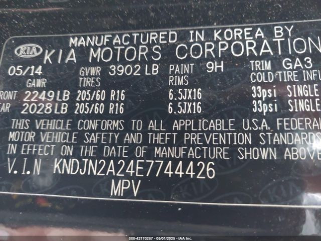 KNDJN2A24E7744426 KIA Soul