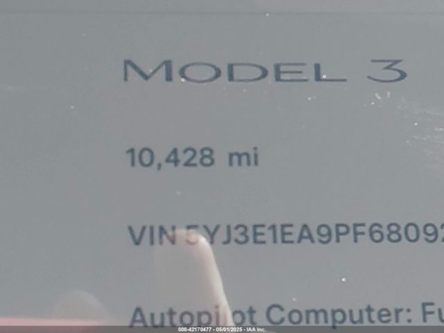 5YJ3E1EA9PF680921 Tesla Model 3 Rear-wheel Drive