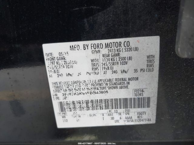 2015 FORD EDGE 2FMTK3K91FBB43806 Photo 8