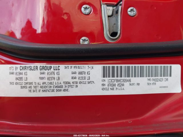 1C3CDFBB0ED926406 Dodge DART SXT