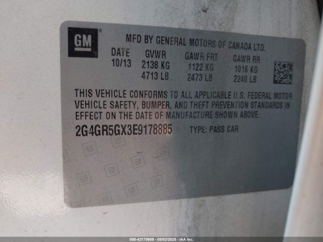 2G4GR5GX3E9178885 Buick Regal Turbo Premium Ii