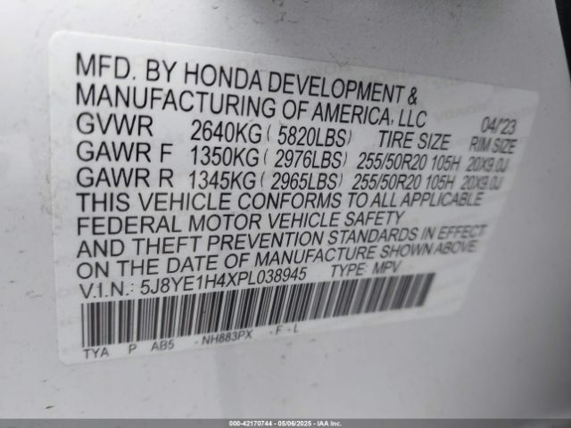 2023 ACURA MDX 5J8YE1H4XPL038945 Photo 8
