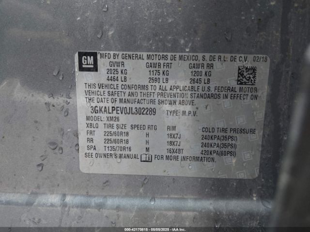 2018 GMC TERRAIN 3GKALPEV0JL302289 Photo 8