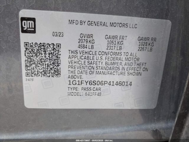 1G1FY6S06P4146014 Chevrolet Bolt Euv Fwd Lt