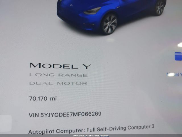 5YJYGDEE7MF066269 Tesla Model Y Long Range Dual Motor All-wheel Drive