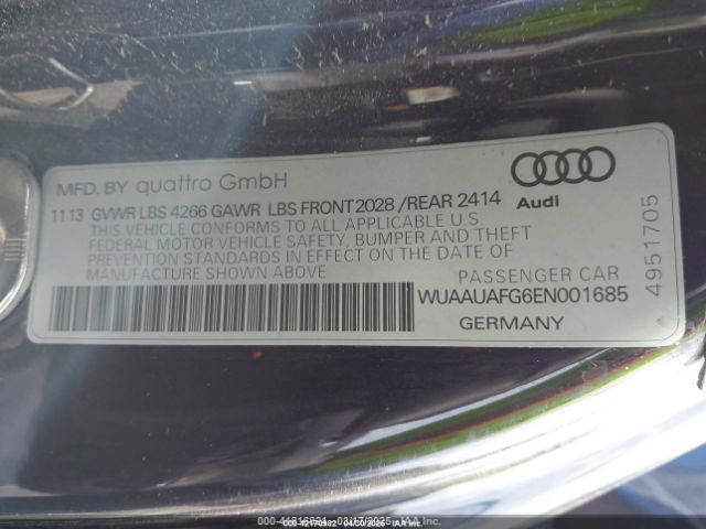 WUAAUAFG6EN001685 Audi R8 4.2