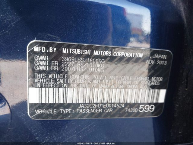 JA32U2FU1EU014524 Mitsubishi dohc mivec