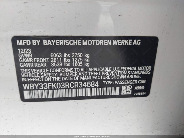 WBY33FK03RCR34684 BMW 2024