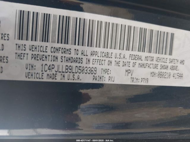 1C4PJLLB9LD503369 Jeep Cherokee Latitude Plus Fwd