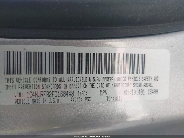 1C4NJRFB2FD168448 Jeep Patriot High Altitude Edition