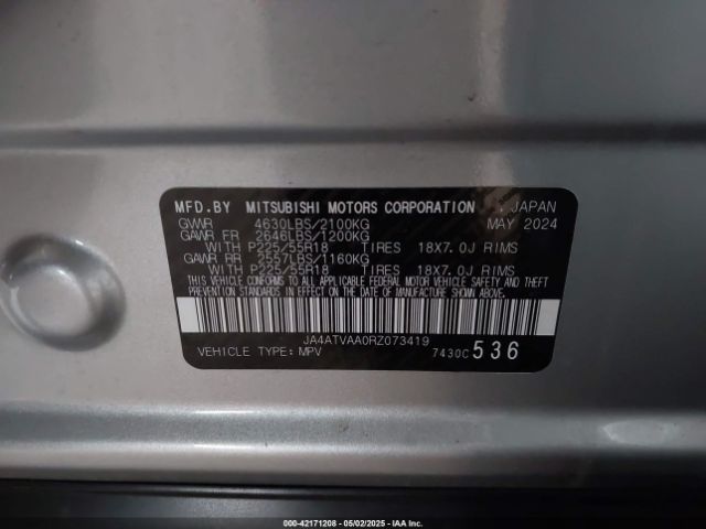 2024 MITSUBISHI ECLIPSE CROSS JA4ATVAA0RZ073419 Photo 8