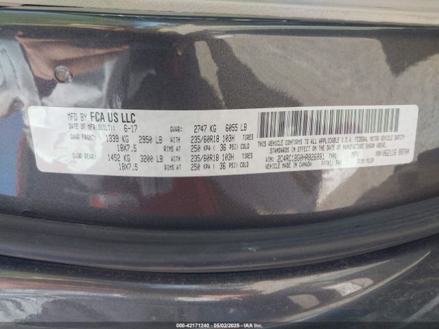 2C4RC1BG0HR826881 Chrysler Pacifica Touring-l