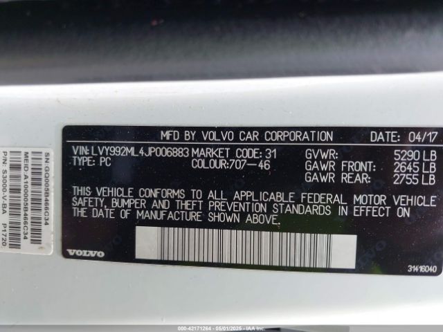 2018 VOLVO S90 LVY992ML4JP006883 Photo 8