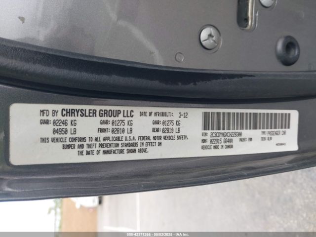 2012 DODGE CHALLENGER 2C3CDYAGXCH228300 Photo 8