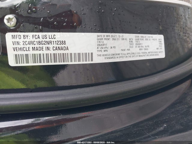 2C4RC1BG2NR112388 Chrysler Pacifica Touring L