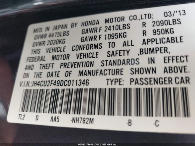 2013 ACURA TSX JH4CU2F49DC011346 Photo 8