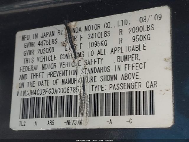 2010 ACURA TSX JH4CU2F63AC006785 Photo 8