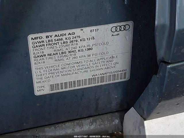 2018 AUDI Q5 WA1ANAFY0J2034450 Photo 8