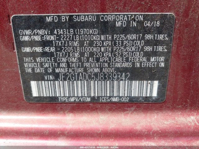 2018 SUBARU CROSSTREK JF2GTADC5J8339342 Photo 8