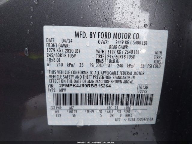 2024 FORD EDGE 2FMPK4J99RBB15264 Photo 8
