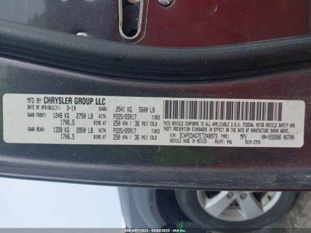 3C4PDDAG7ET248973 Dodge JOURNEY SE