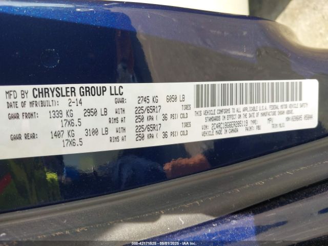 2014 CHRYSLER TOWN & COUNTRY 2C4RC1BG6ER285119 Photo 8