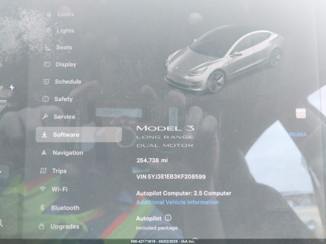 5YJ3E1EB3KF208599 Tesla MODEL 3