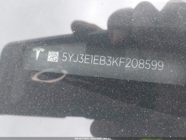 5YJ3E1EB3KF208599 Tesla MODEL 3