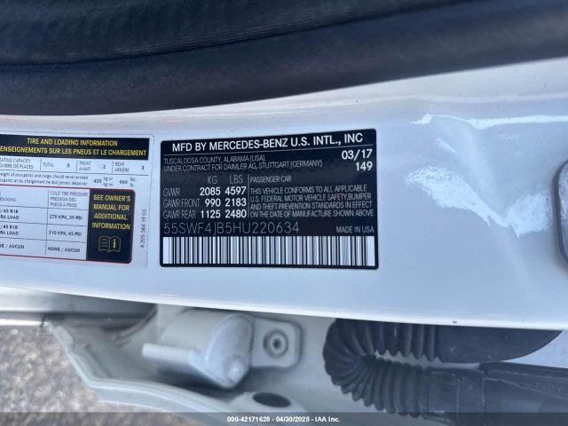 55SWF4JB5HU220634 Mercedes-Benz C 300