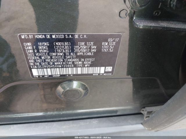 3CZRU5H5XHM720868 Honda HR-V EX