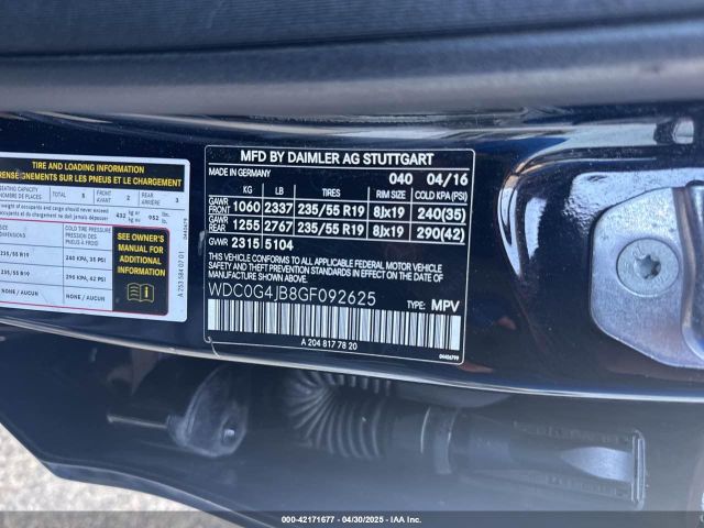 WDC0G4JB8GF092625 Mercedes-Benz GLC 300