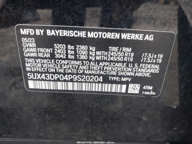 2023 BMW X3 5UX43DP04P9S20204 Photo 8