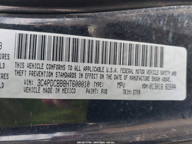 2017 DODGE JOURNEY 3C4PDCBB8HT600010 Photo 8