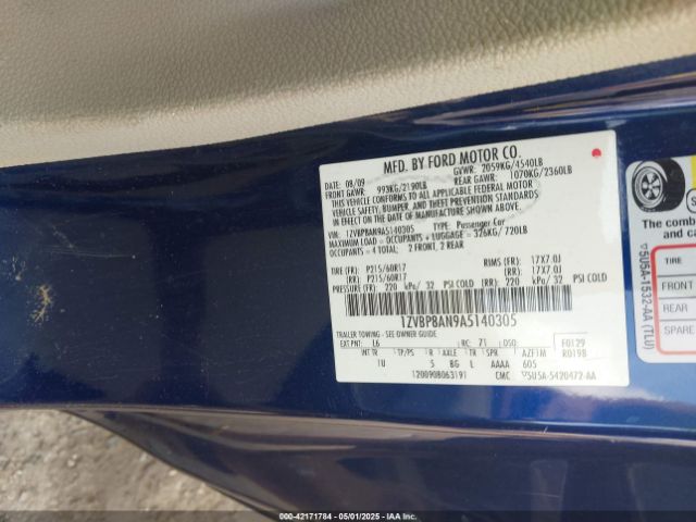 2010 FORD MUSTANG 1ZVBP8AN9A5140305 Photo 8