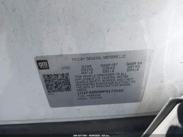 1G1FX6S09P4173162 Chevrolet BOLT EV