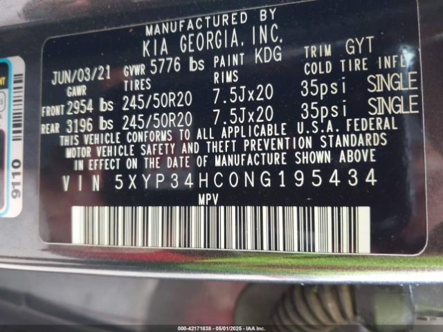 2022 KIA TELLURIDE 5XYP34HC0NG195434 Photo 8