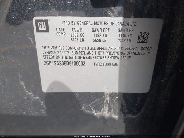2013 CADILLAC XTS 2G61S5S39D9100602 Photo 8
