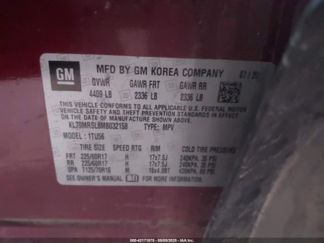 KL79MRSL8MB032158 Chevrolet l3t - l3, sidi, vvt, alum